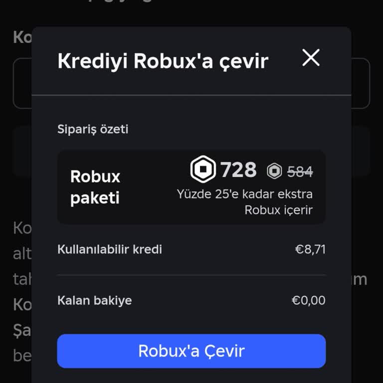Ödenen Tutar Karşılığı Eksik Robux