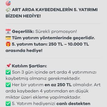 Sadakat Ve Kayıp Bonuslarım Verilmediği İçin Mağdur Oldum