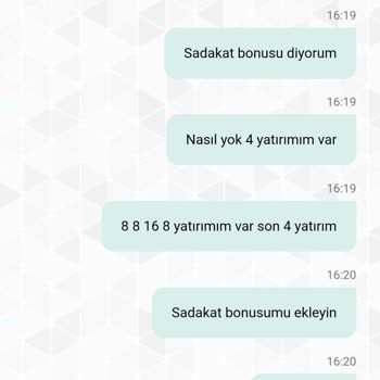 Sadakat Ve Kayıp Bonuslarım Verilmediği İçin Mağdur Oldum