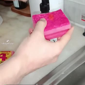 Flodex Renk Ve Plastik Parça Bırakan Bulaşık Süngeri!