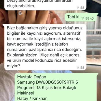 Samsung Bulaşık Makinesi Kirli Çıktı, Tekrarlanan Servis Sonrası Değişim Talebi