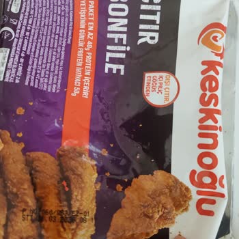 Keskinoğlu Çıtır Bonfile Ürününün İçinde Kemik Parçası Bulundu