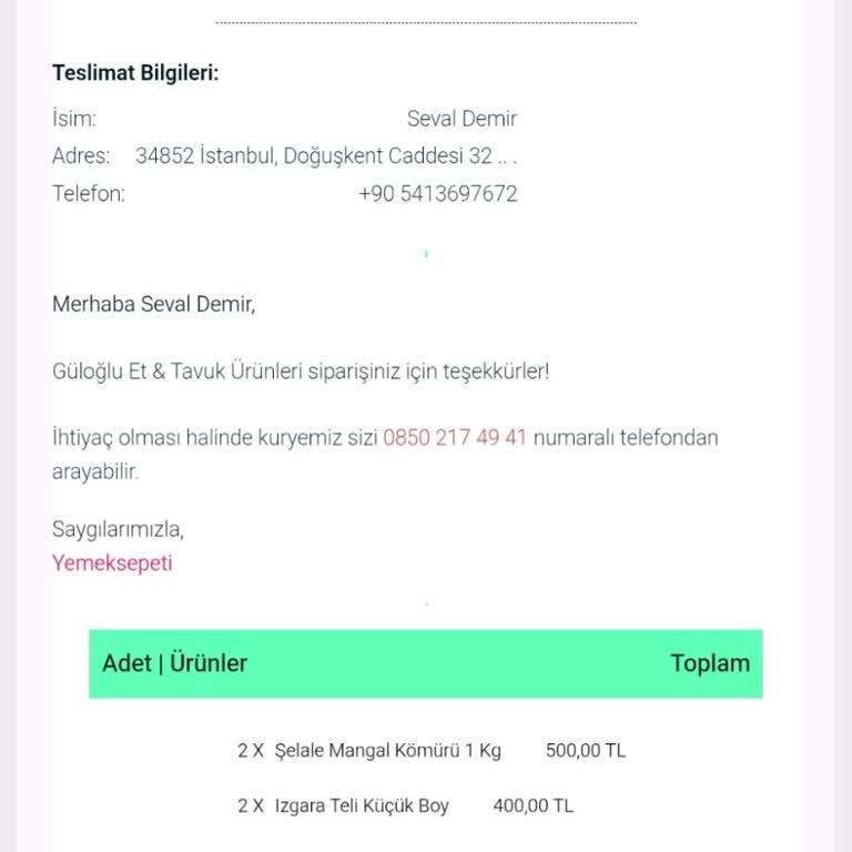 İzinsiz Sipariş Ve 930 TL Ücretin İadesi İçin Acil İnceleme Talebi