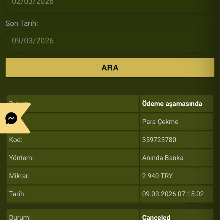 2.940 TL Çekim Talebim 1,5 Gün İçinde İşleme Alınmadı