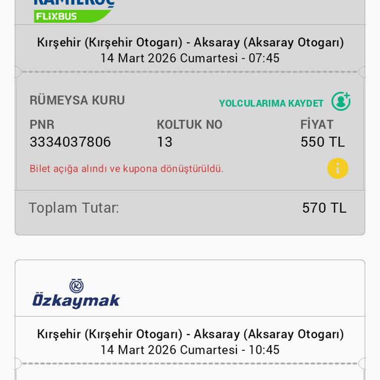 Kalkış Saati Değişikliği Sonrası Açık Bilet Görünmüyor, İade Talebi