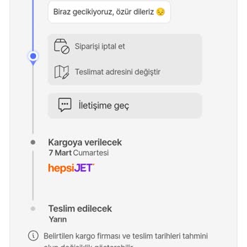 Kargoya Verilmemiş Sipariş Ve Satıcı Cevapsızlığı
