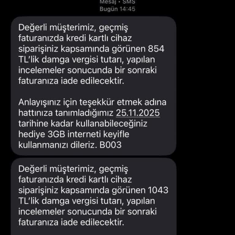 Yanlış İşlem Nedeniyle Tekrar Kesilen 1.890 TL İadesi