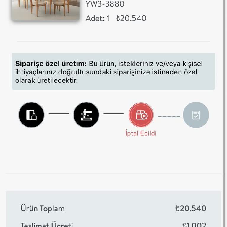 İptal Edilen Siparişin Ücretinin İadesi Gecikti