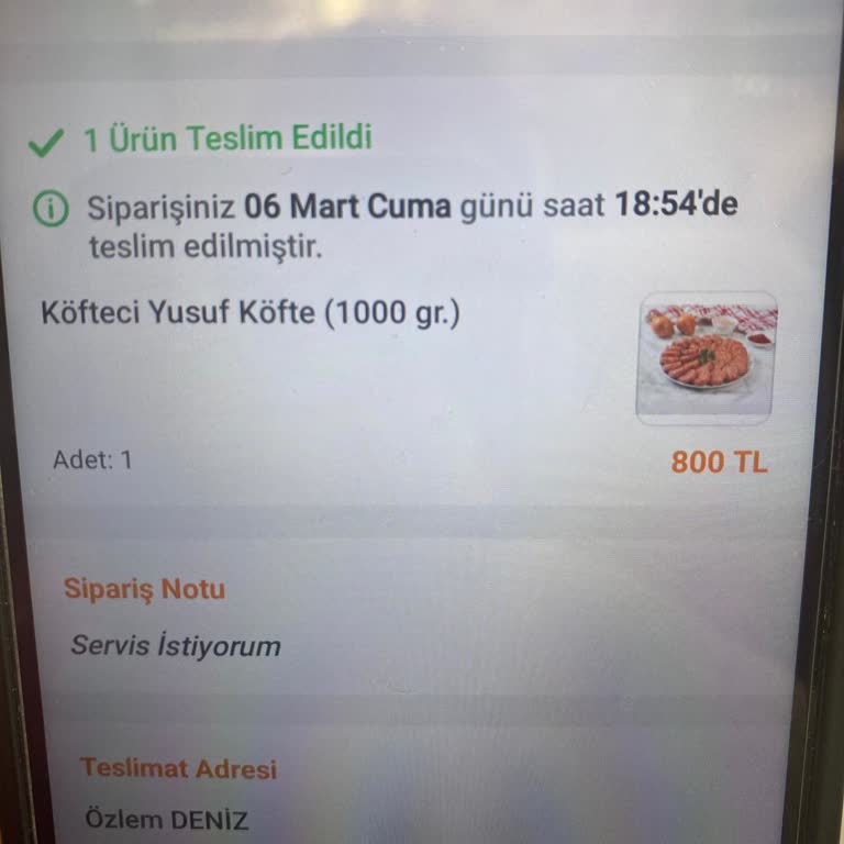 Teslim Edildi Görünen İptal Edilen Siparişte Şubeye Ulaşılamıyor