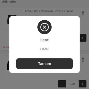 Sipariş Oluşturma Hatası Ve İlgisiz Destek