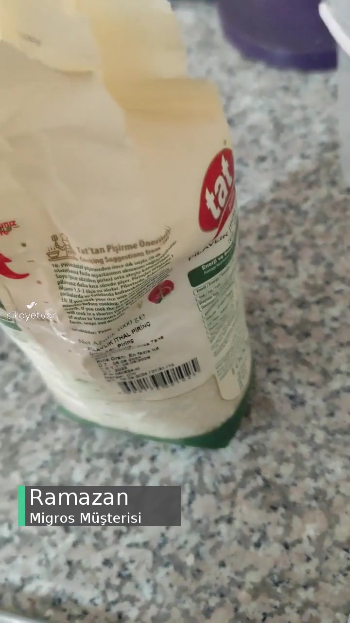 Migros'tan Alınan Pirinç Böceklenmesi videonun kapak resmi