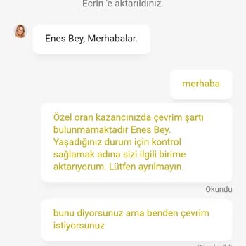 Özel Oran Kazancına Çevrim Şartı Sonradan Eklenmesi