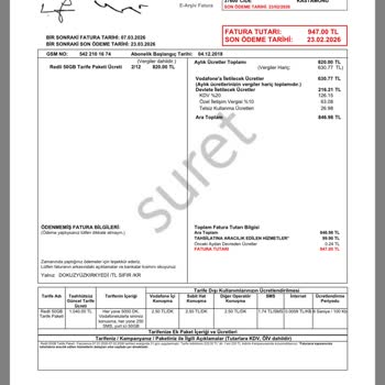 Yüksek Fatura Ve Sözleşmeye Uymayan İnternet Hızı Şikayeti