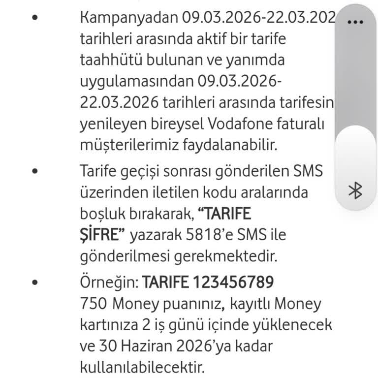 750 TL Money Puanı İçin SMS Kodu Alınamadı