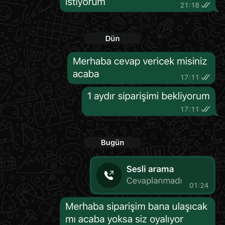Alchimia Atölye’den Siparişimin Kargolanmaması Ve İade Talebi