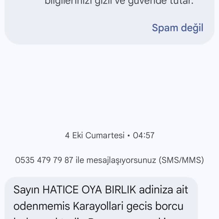 Kişisel Verilerimin Kullanıldığı Sahte İcra Tehdidi Mesajı