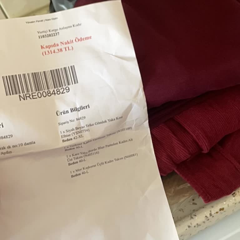 Nare Giyim'den Eksik Ve Yanlış Ürün Gönderimi Ve Cevapsız İletişim