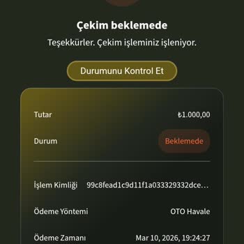 Canlı Destek Çalışmıyor Ve 1.000 TL Para Çekme Talebim İletişim Sorunu Nedeniyle Gecikiyor