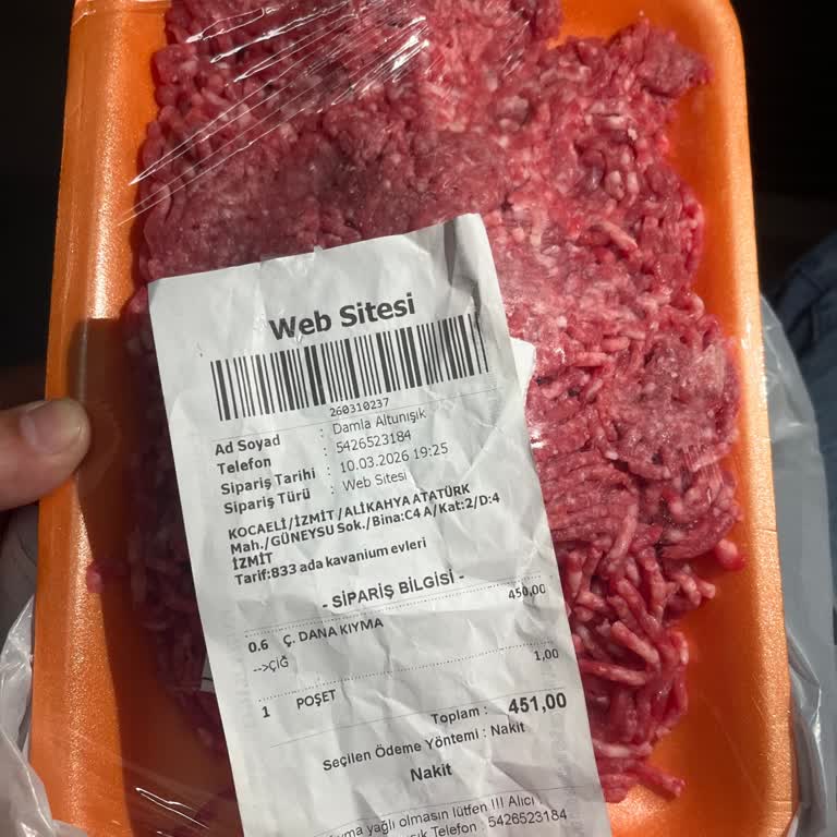 Yağsız Kıyma Siparişim Yağlı Geldi, Değişim Yapılamıyor