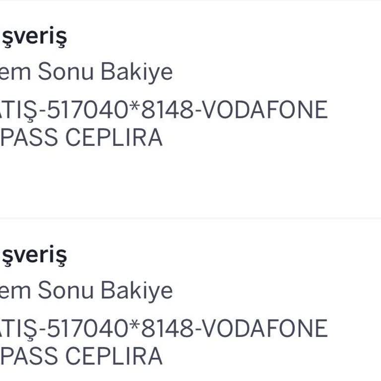 Vodafone'da Çift Ücret Çekilmesi Ve Paketin Yüklenmemesi