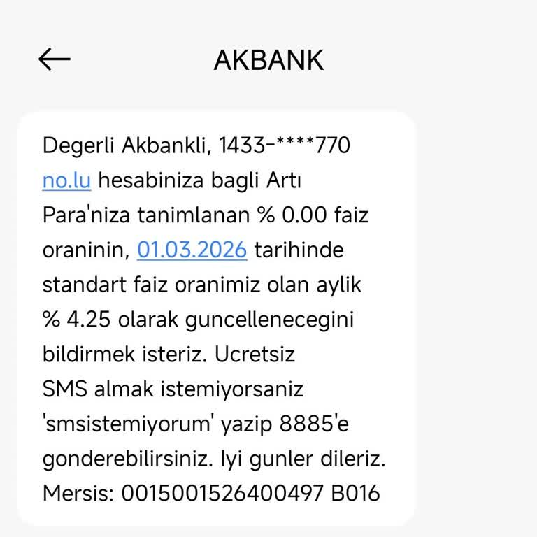 Artı Para Hesabına Yansıtılan Haksız Faiz İptali Talebi