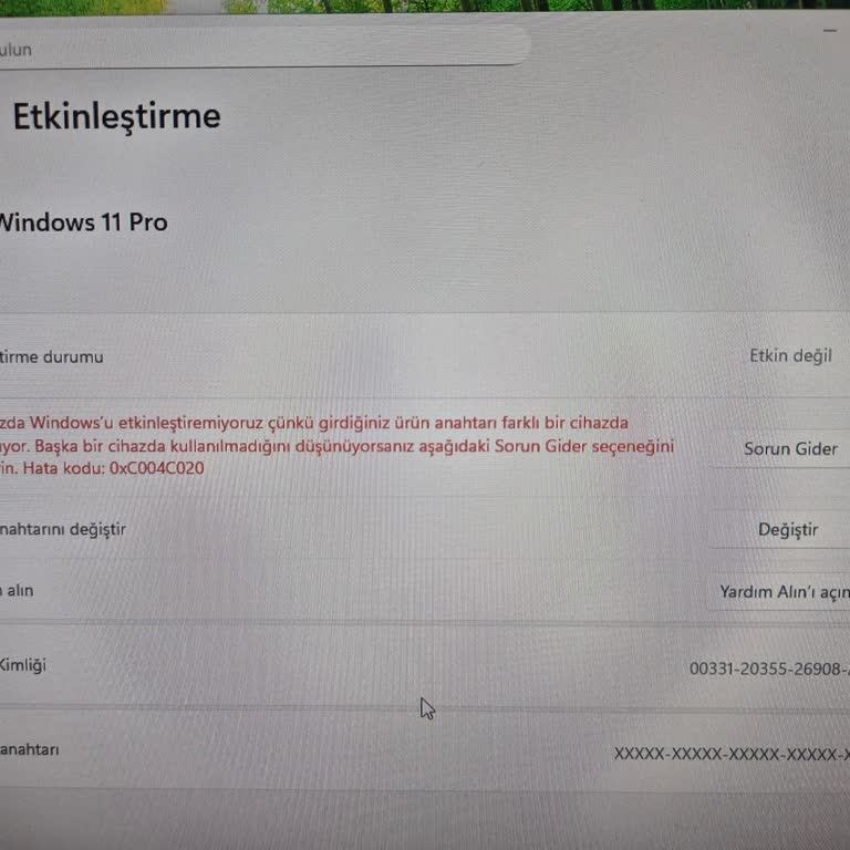 Kullanılmış Windows 11 Pro Lisans Anahtarı Ve Cevapsız Müşteri Hizmeti