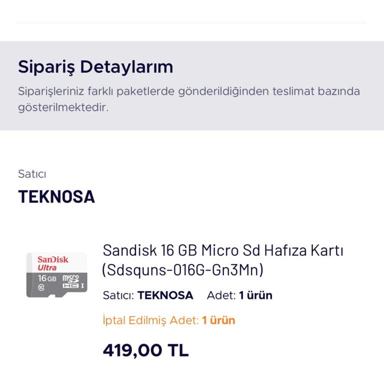 Satın Alınan Ürün Tedarik Edilemedi Ve Fiyatı Artarken İptal Edildi