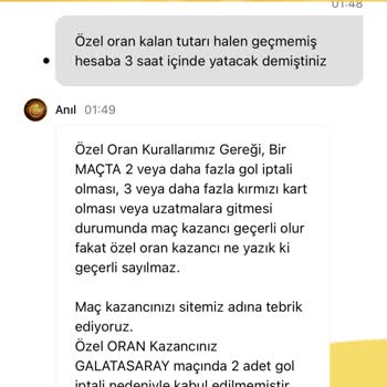 Kazancımın Eksik Ödenmesi Ve Bahisin Haksızca İptali