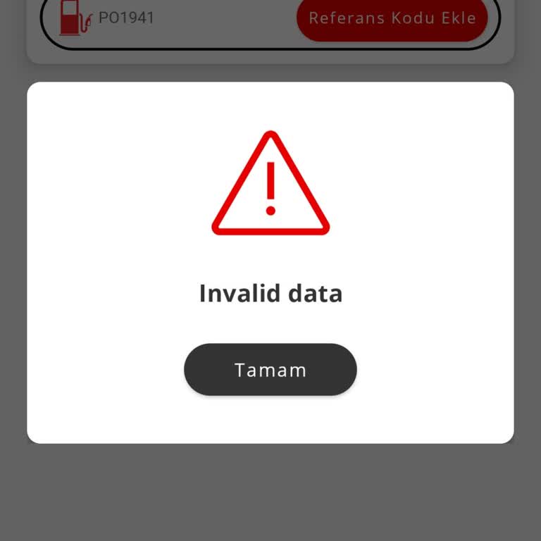Petrol Ofisi Mobil Uygulamasında Invalid Data Hatası Hesaba Erişimi Engelliyor