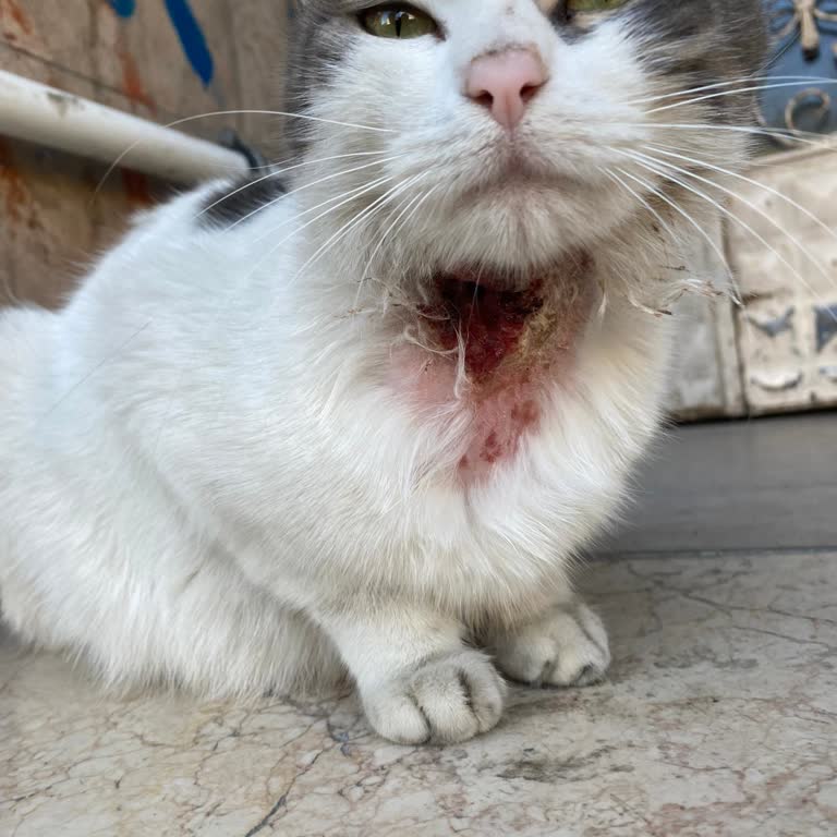 Açık Yara Olan Sokak Kedisinin Tedavisi İçin Acil Müdahale Talebi