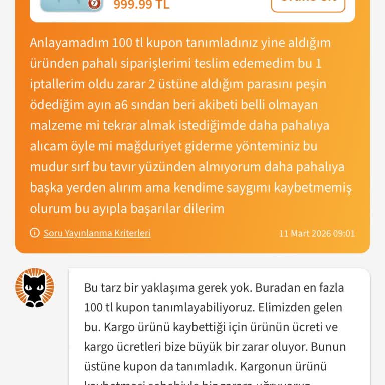 Kayıp Sipariş, Belirsiz Bilgi Ve Gecikmiş İade