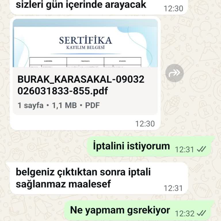 Ambulans Şoförlüğü Sertifika Ücreti İçin Zorlayıcı Telefon Görüşmesi