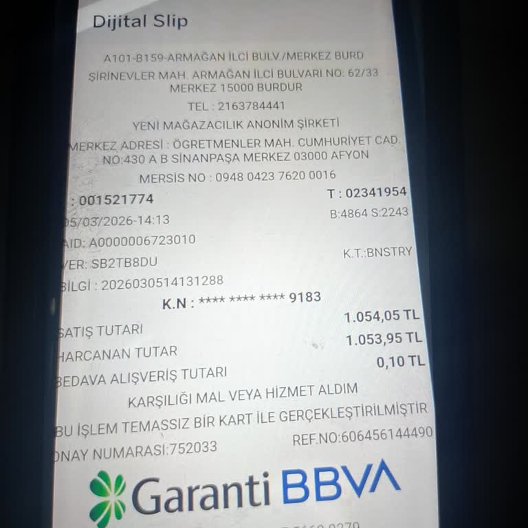 A101 Burdur Şirinevler Şubesinde 2100 TL Çifte Çekim Ve İade Sorunu