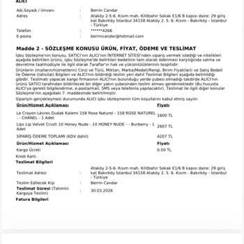 Beymen Beauty Studio’da Sipariş Edilen Ürünün Kargoya Gönderilmemesi