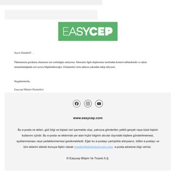 EasyCep 87.999 TL İadesini 36 Gün Bekletiyor