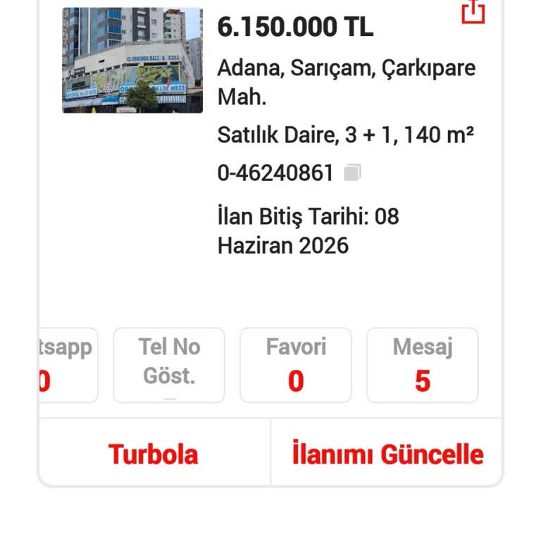 Hepsi Emlak İlanı Mesajları Açılmıyor