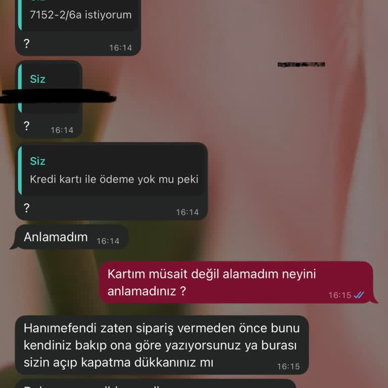 Satıcıdan Gelen Azarlayıcı Ve Saygısız İletişim Üzerine Şikayet