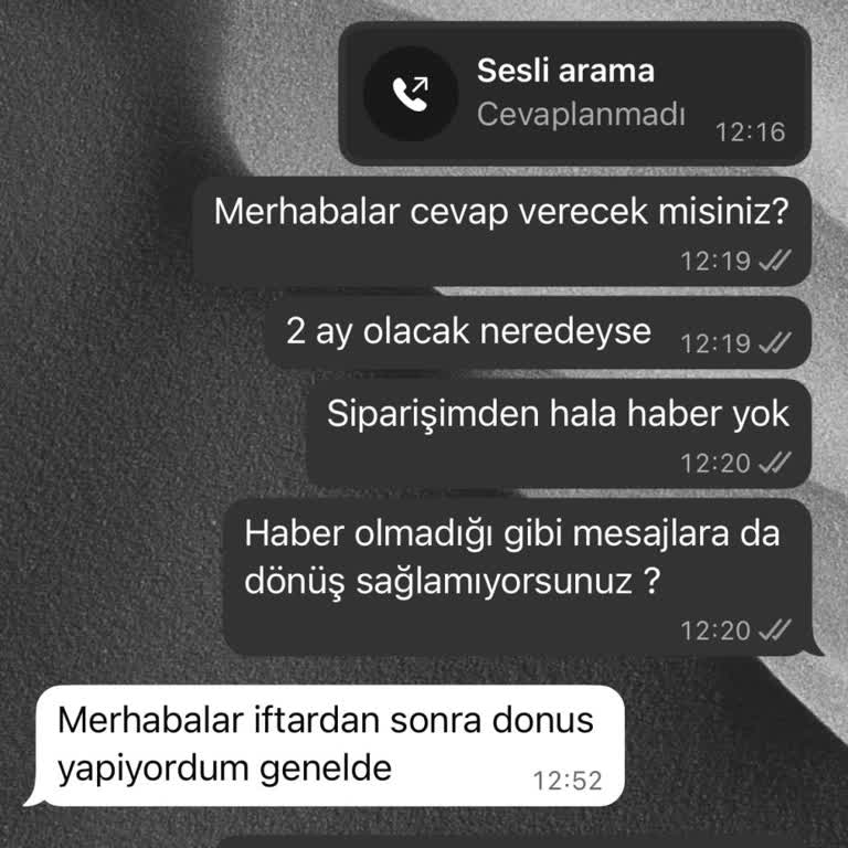 Sipariş Teslimatı Gecikti, İade Talebim Kabul Edilsin