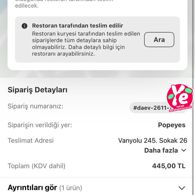 İftar Saati İçin Geciken Popeyes Siparişi Mağduriyeti