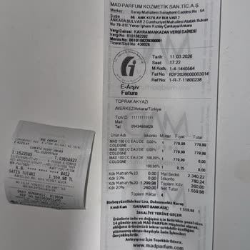 Yanlış Koku Gelen Parfüm İçin Hızlı İade Ve Değişim Talebi