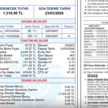 Uzun Süreli Sayaç Arızası Nedeniyle Aşırı Su Faturası Ve Atık Su Ücretindeki Tutarsızlık