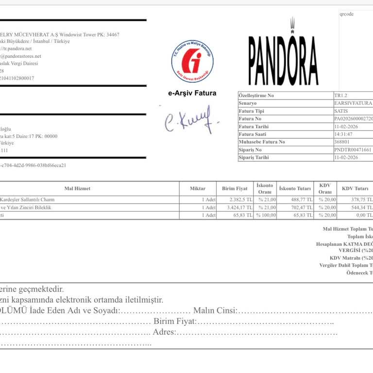 Beden Uyuşmazlığı Nedeniyle Kullanılmamış Bileklik Ve Charm'in İadesi İçin Çözüm Bekliyorum