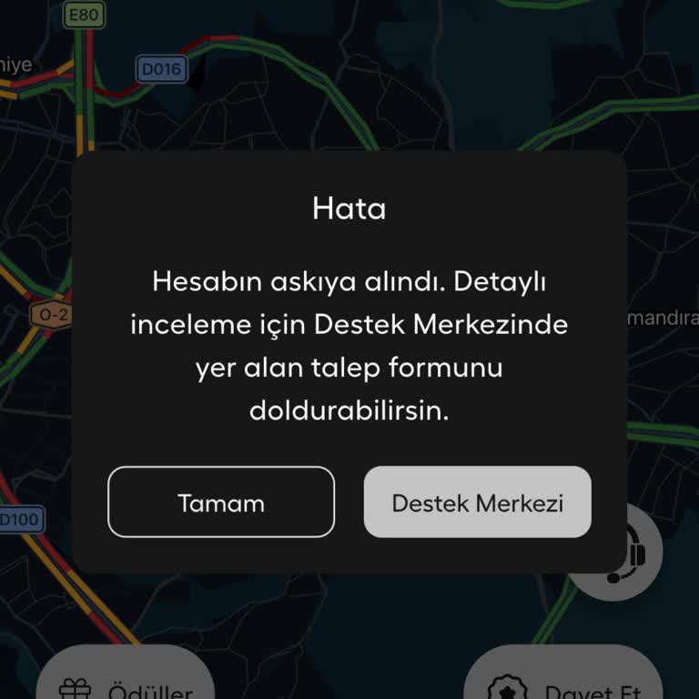 Martı Tag Sürücü Hesabımın Sebepsiz Askıya Alınması Ve Açıklama Talebi