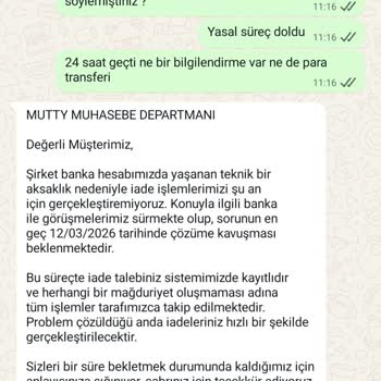 Mutty'den İade Gecikmesi Ve Verilen Sözlerin Tutulmaması
