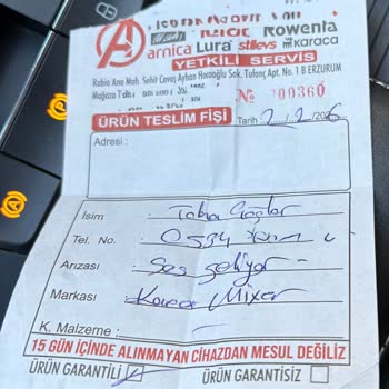 Karaca Hamur Yoğurma Makinesi Arızalı, Yetkili Servis Ve Müşteri Hizmetlerinden Cevap Yok