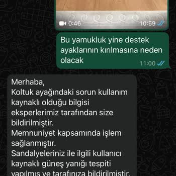 Kelebek Mobilya’da Çöken Koltuklar, Kırık Destek Profili Ve Yetersiz Servis