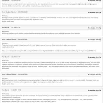 Teknobiyotik Garanti Kapsamında Çözüm Bulunamayan Mini PC Değişim Talebi