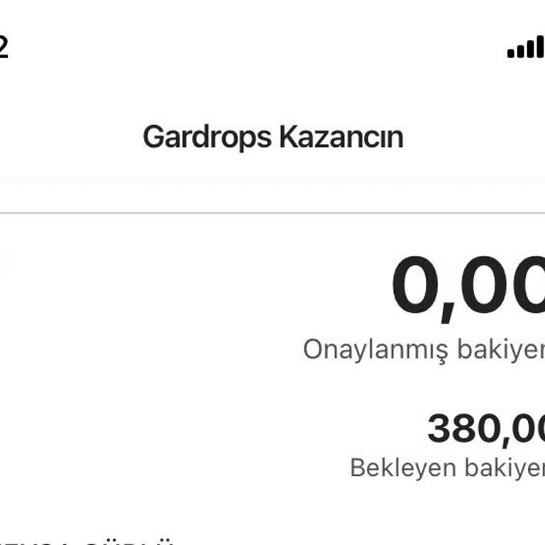 Gardrops Uygulamasında Para Çekme Talebim Sürekli Beklemede