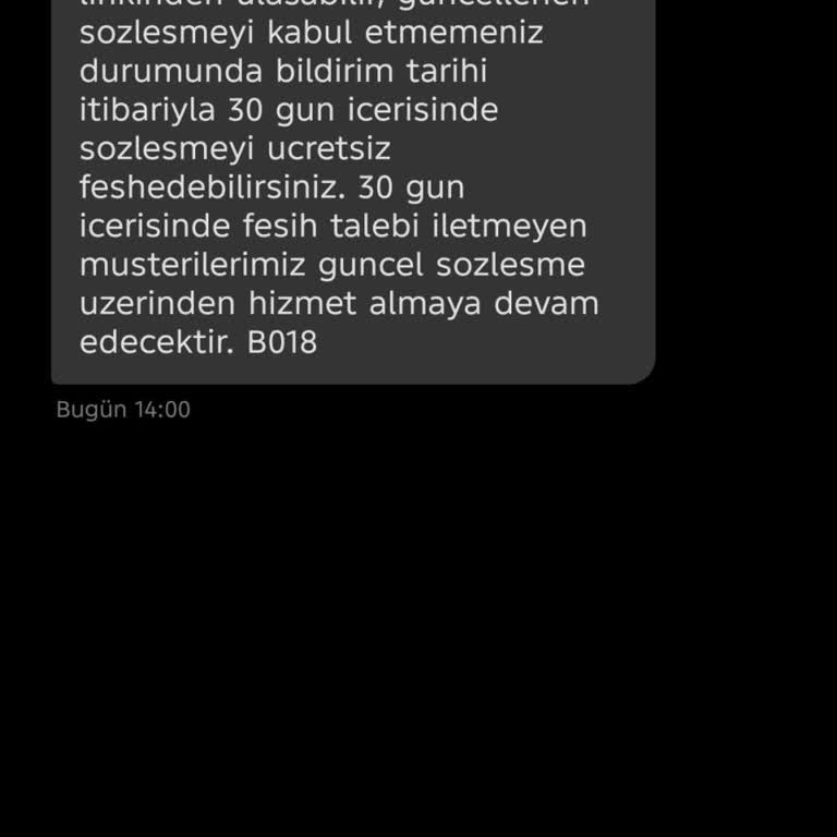 Paycell Sözleşme Güncellemesi İzinsiz SMS Ve Üyelik İptali Talebi