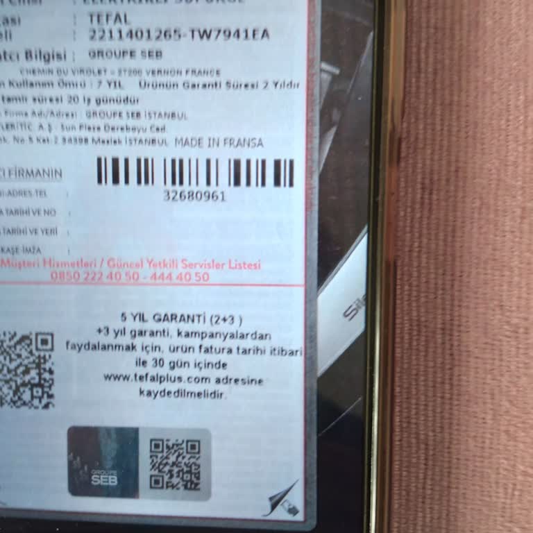Ürün Kayıt İşlemi Yapılamıyor Ve Tefal'den Cevap Gelmiyor